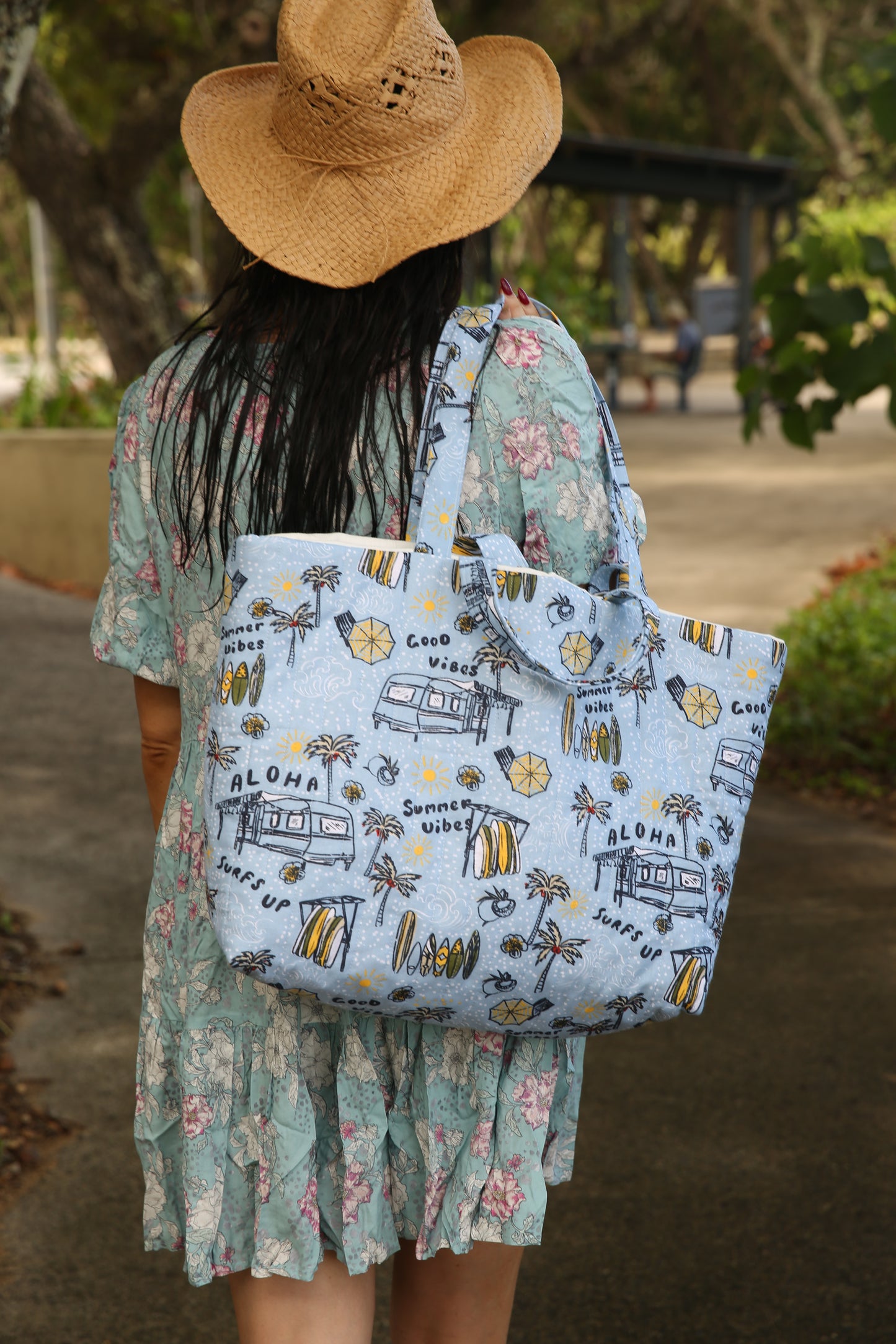 *NEW* XL Handmade Quilted Tote Bag - Beach Bum